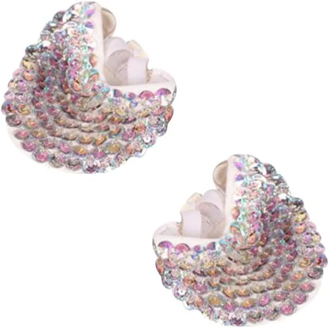 1 Pair Contemporary Pirouette Dance Half Sole Crystal Stretch Lyrical Turning Shoes for Ballet Jazz Girls Women Size S