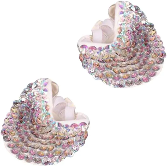1 Pair Contemporary Pirouette Dance Half Sole Crystal Stretch Lyrical Turning Shoes for Ballet Jazz Girls Women Size S