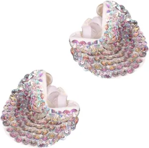 1 Pair Contemporary Pirouette Dance Half Sole Crystal Stretch Lyrical Turning Shoes for Ballet Jazz Girls Women Size S