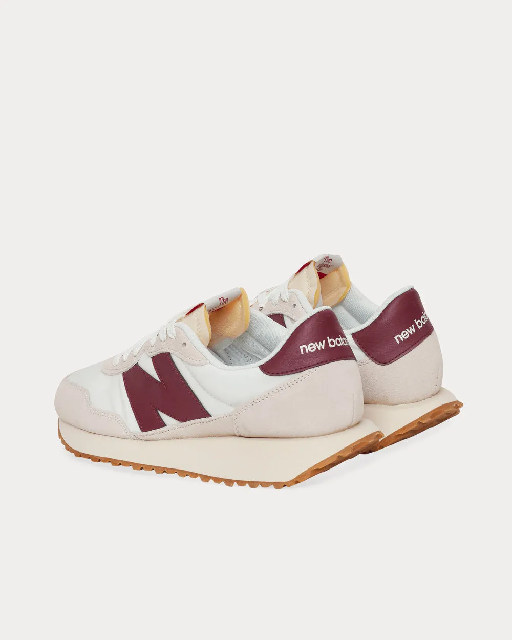 237 Moonbeam / Classic Burgundy Low Top Sneakers