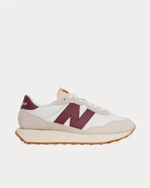 237 Moonbeam / Classic Burgundy Low Top Sneakers