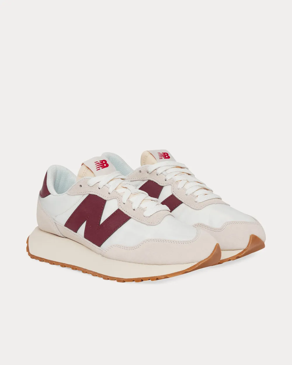 237 Moonbeam / Classic Burgundy Low Top Sneakers