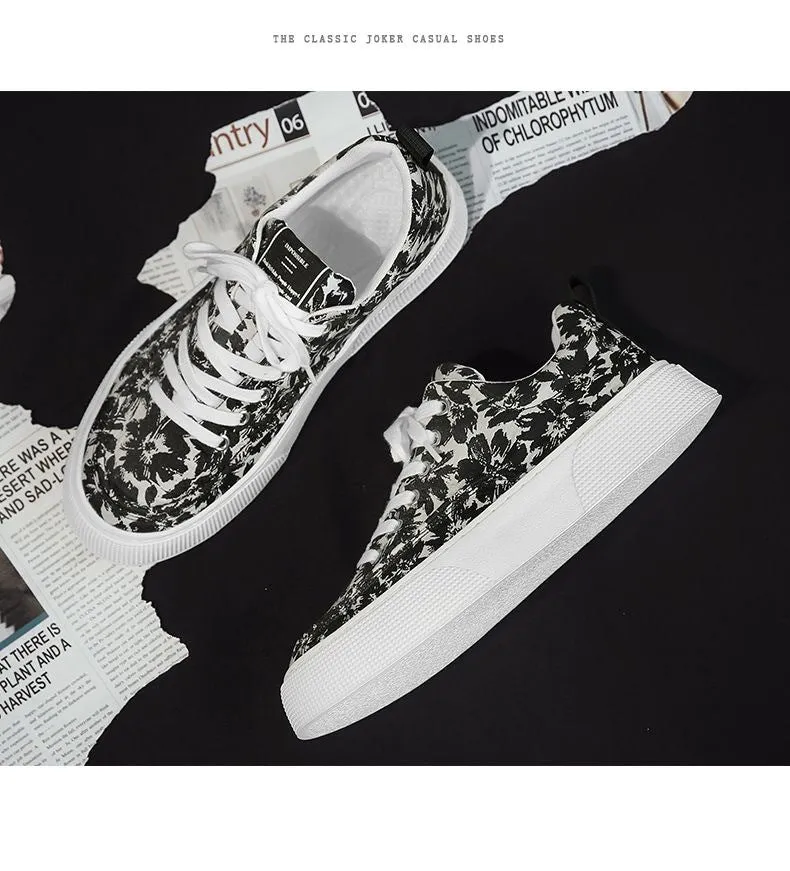 Abstract Canvas Sneakers
