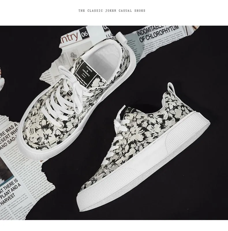 Abstract Canvas Sneakers