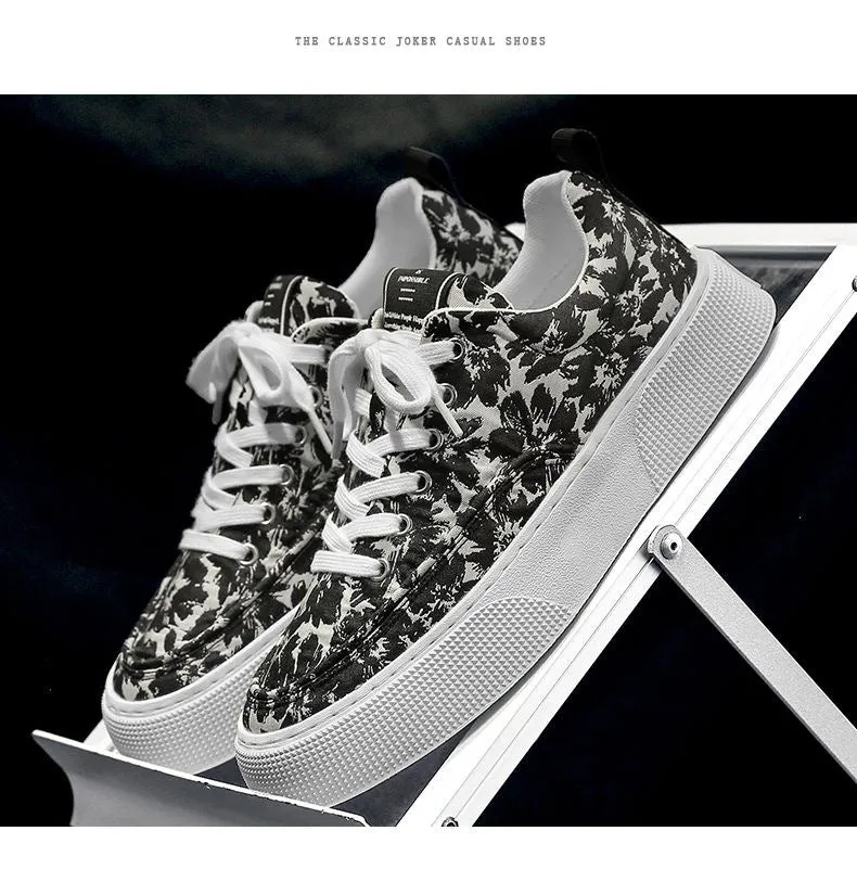 Abstract Canvas Sneakers