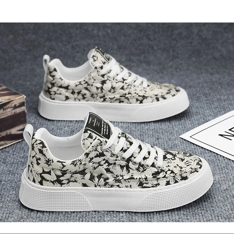 Abstract Canvas Sneakers