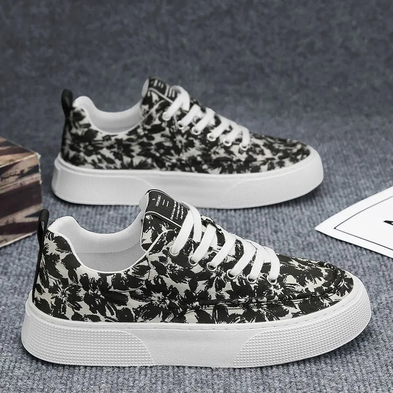 Abstract Canvas Sneakers