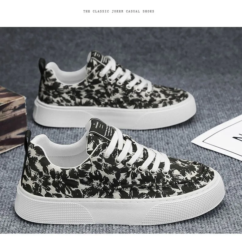 Abstract Canvas Sneakers