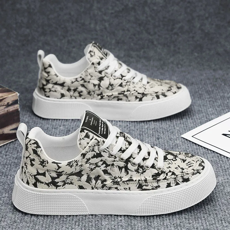 Abstract Canvas Sneakers