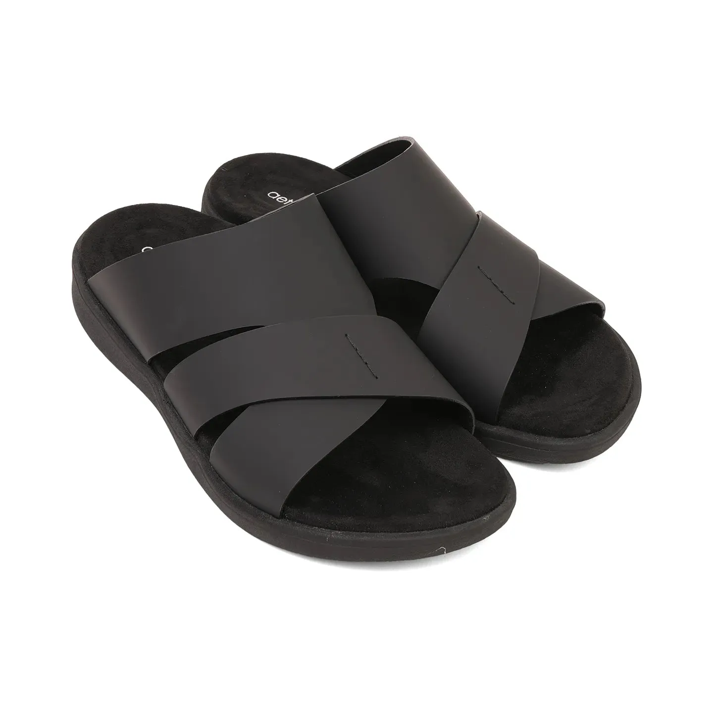 Aetrex Premium Comfort Foot Bed Arabic Sandals Black