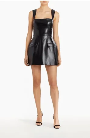 Amanda Uprichard Bethany Skort Romper in Black