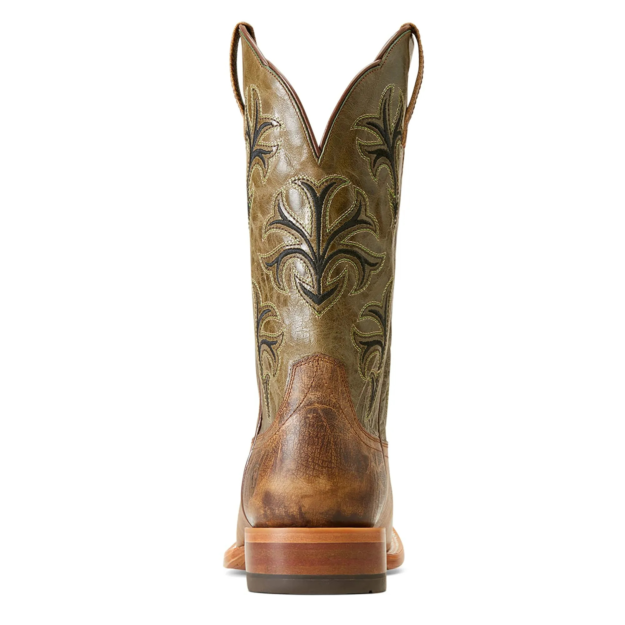 Ariat Mens Cowboss Crinkled Brown/Prairie Green Boot