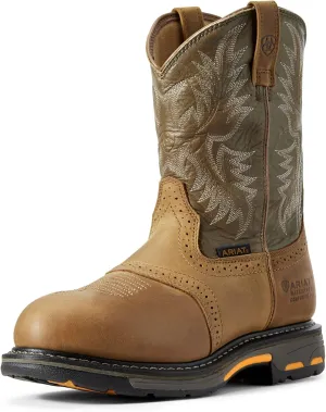 Ariat WorkHog Wellington Waterproof Composite Toe Work Boots - Mens Western Leather Work Boot