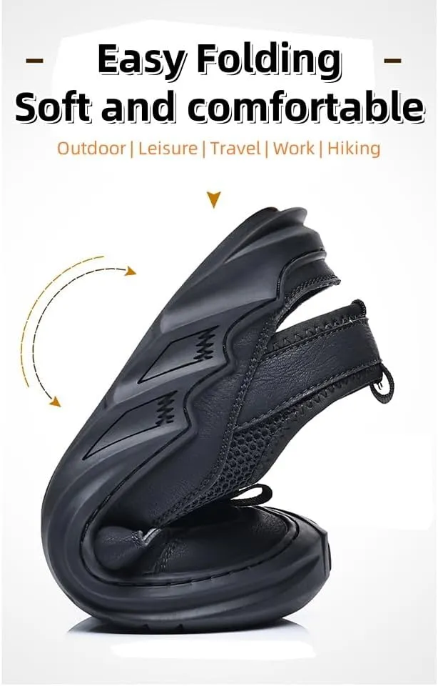 Asifn Men's Mesh Sandals Outdoor Casual Comfort Lightweight Breathable Closed-Toe Beach Shoes Summer Hiking Sport Walking