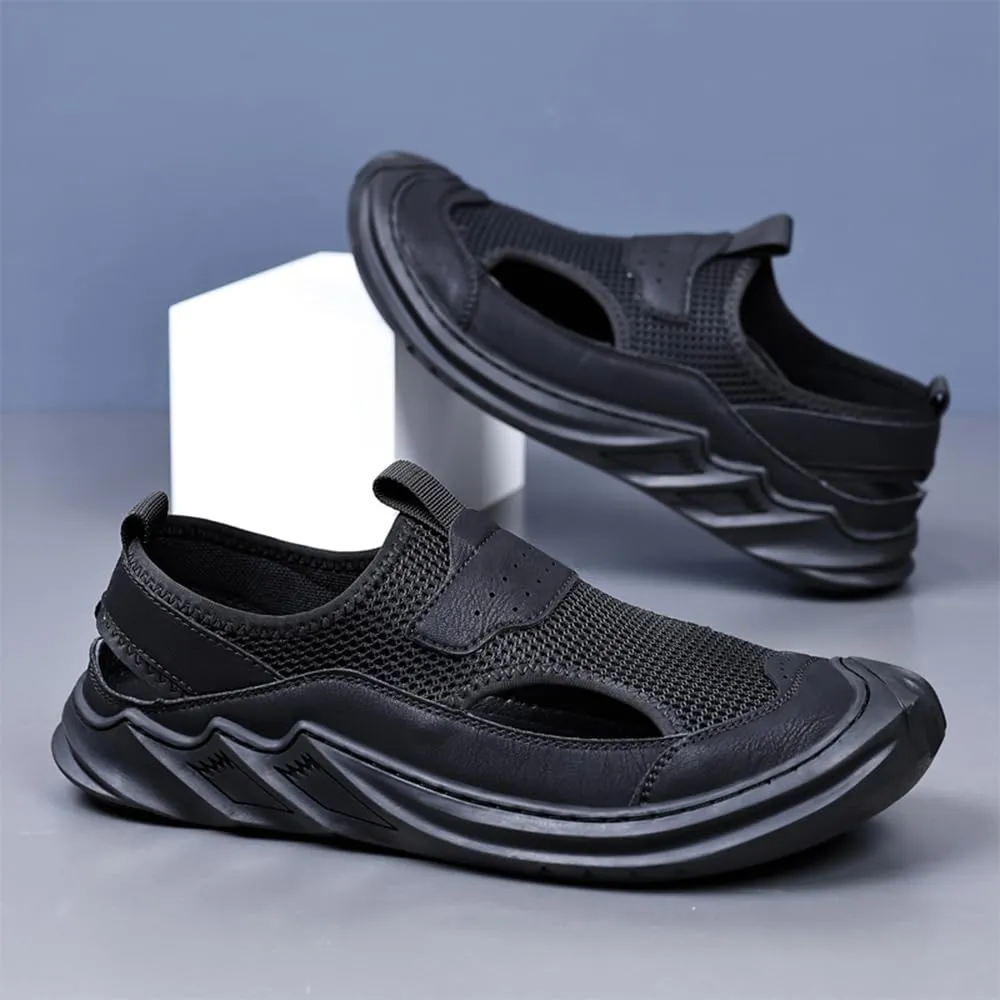 Asifn Men's Mesh Sandals Outdoor Casual Comfort Lightweight Breathable Closed-Toe Beach Shoes Summer Hiking Sport Walking