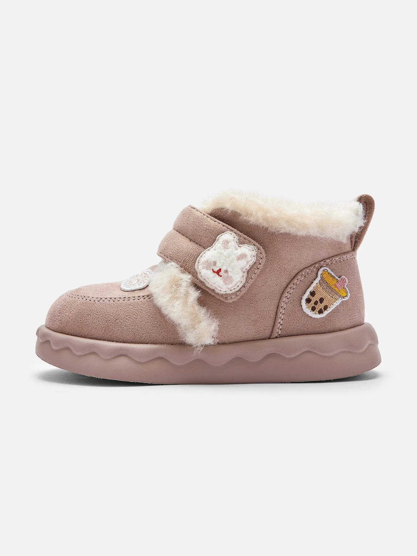 balabala Girl Toddler Velcro Plush Snow Boots