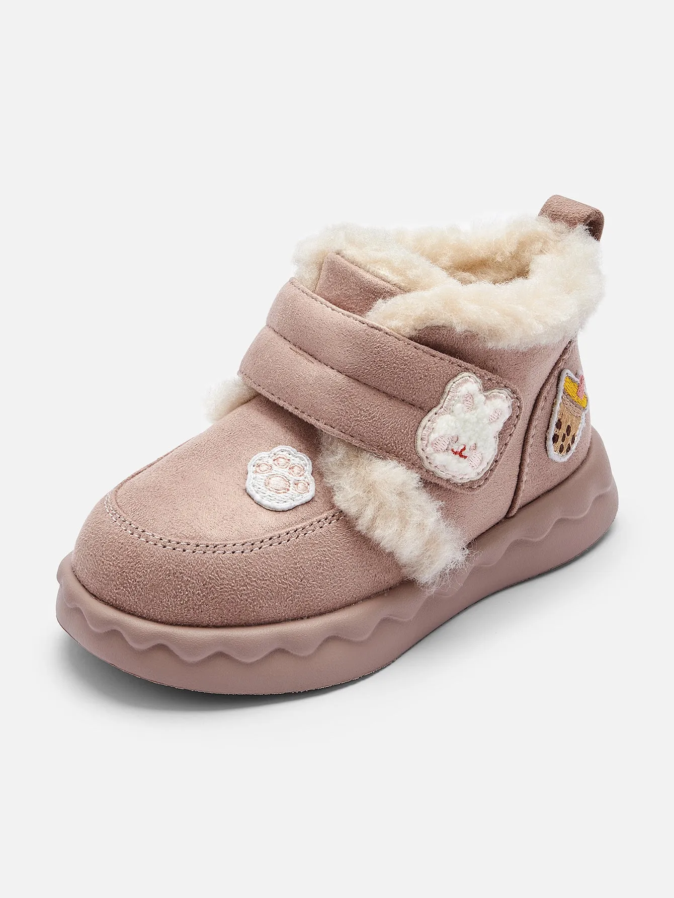balabala Girl Toddler Velcro Plush Snow Boots