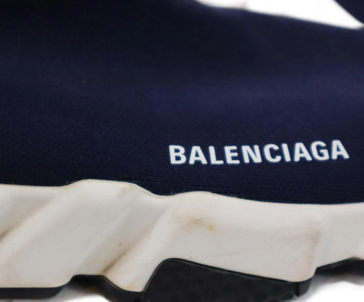 Balenciaga Navy Spandex Sneakers sz 9