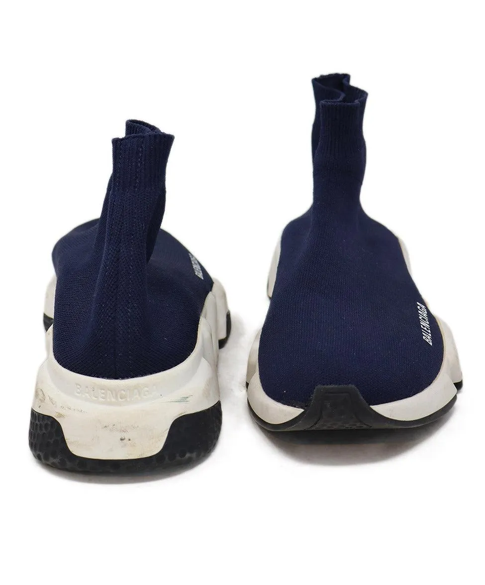 Balenciaga Navy Spandex Sneakers sz 9