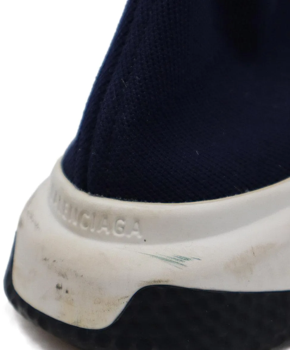 Balenciaga Navy Spandex Sneakers sz 9