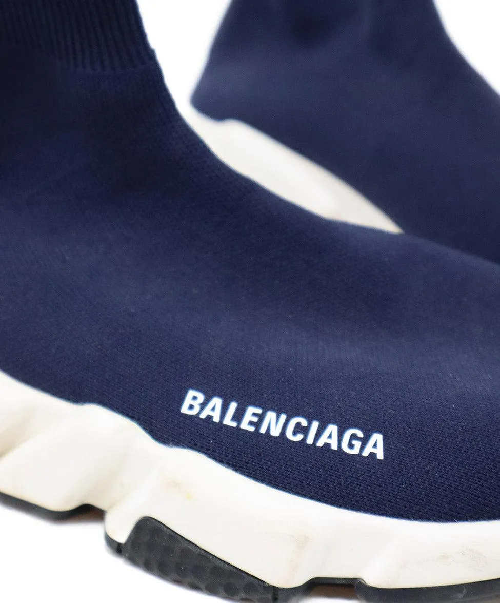 Balenciaga Navy Spandex Sneakers sz 9