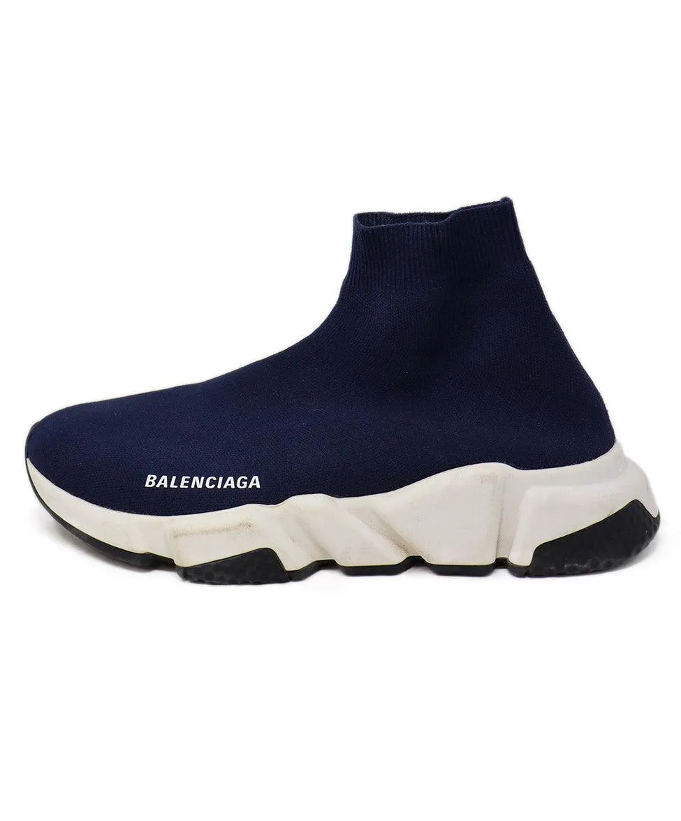 Balenciaga Navy Spandex Sneakers sz 9