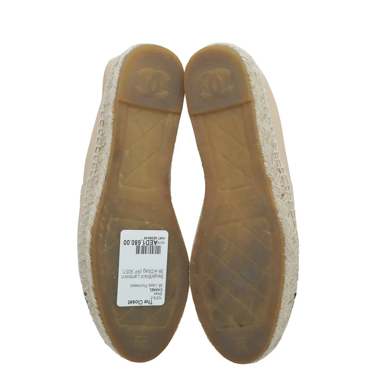 Chanel Bicolor CC Espadrille 38