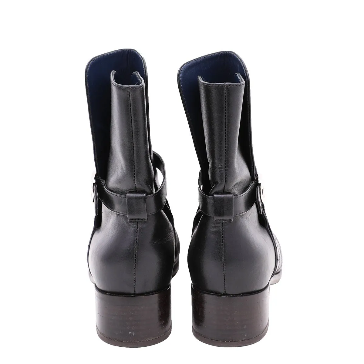 Chanel Bicolor CC Quilted Ankle Boots 39.5