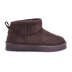 Chocolate Faux Fur Lined Ankle Boot