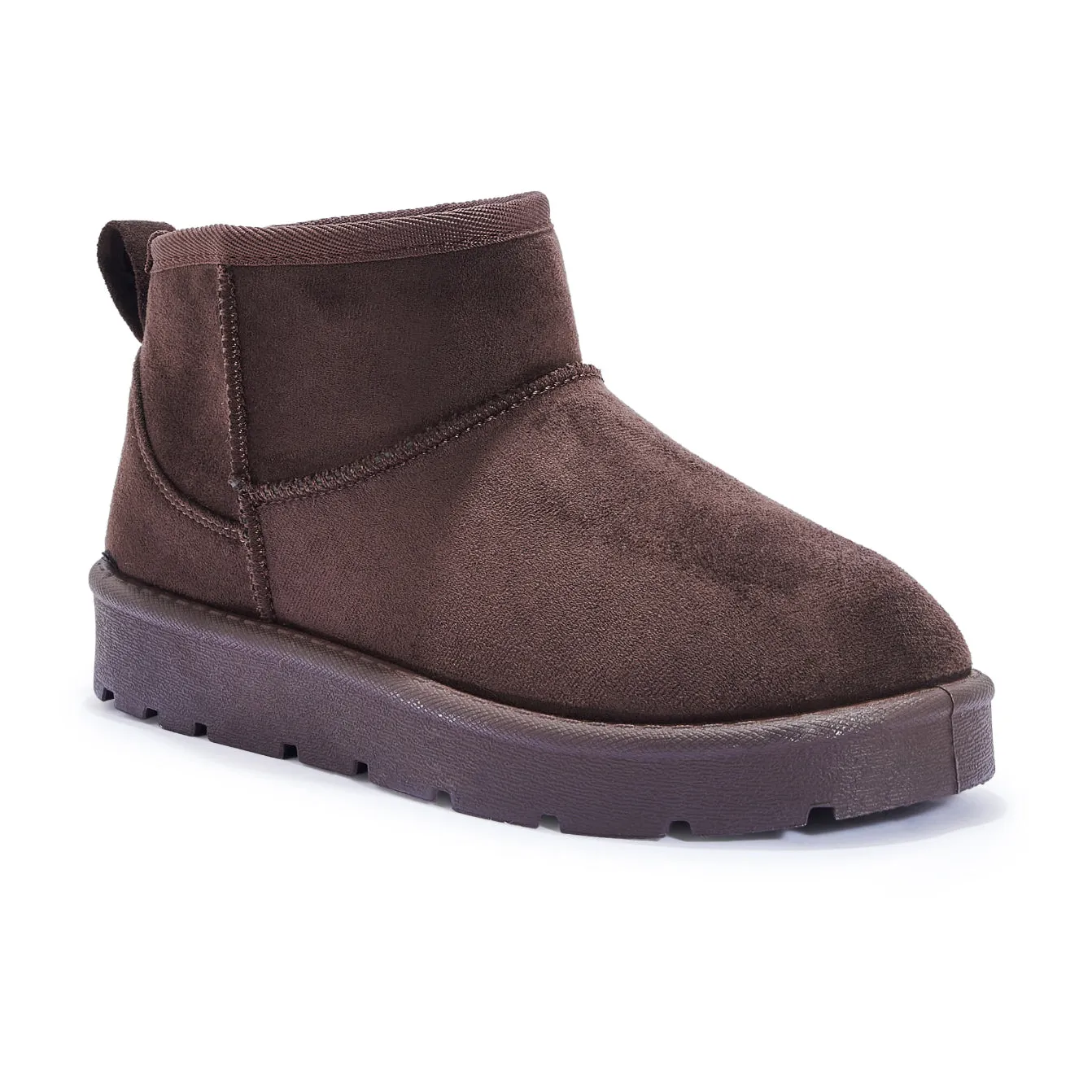 Chocolate Faux Fur Lined Ankle Boot