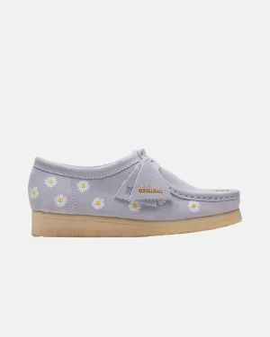 CLARKS ORIGINALS WOMENS WALLABEE SHOES CLOUD GREY EMBROIDERED