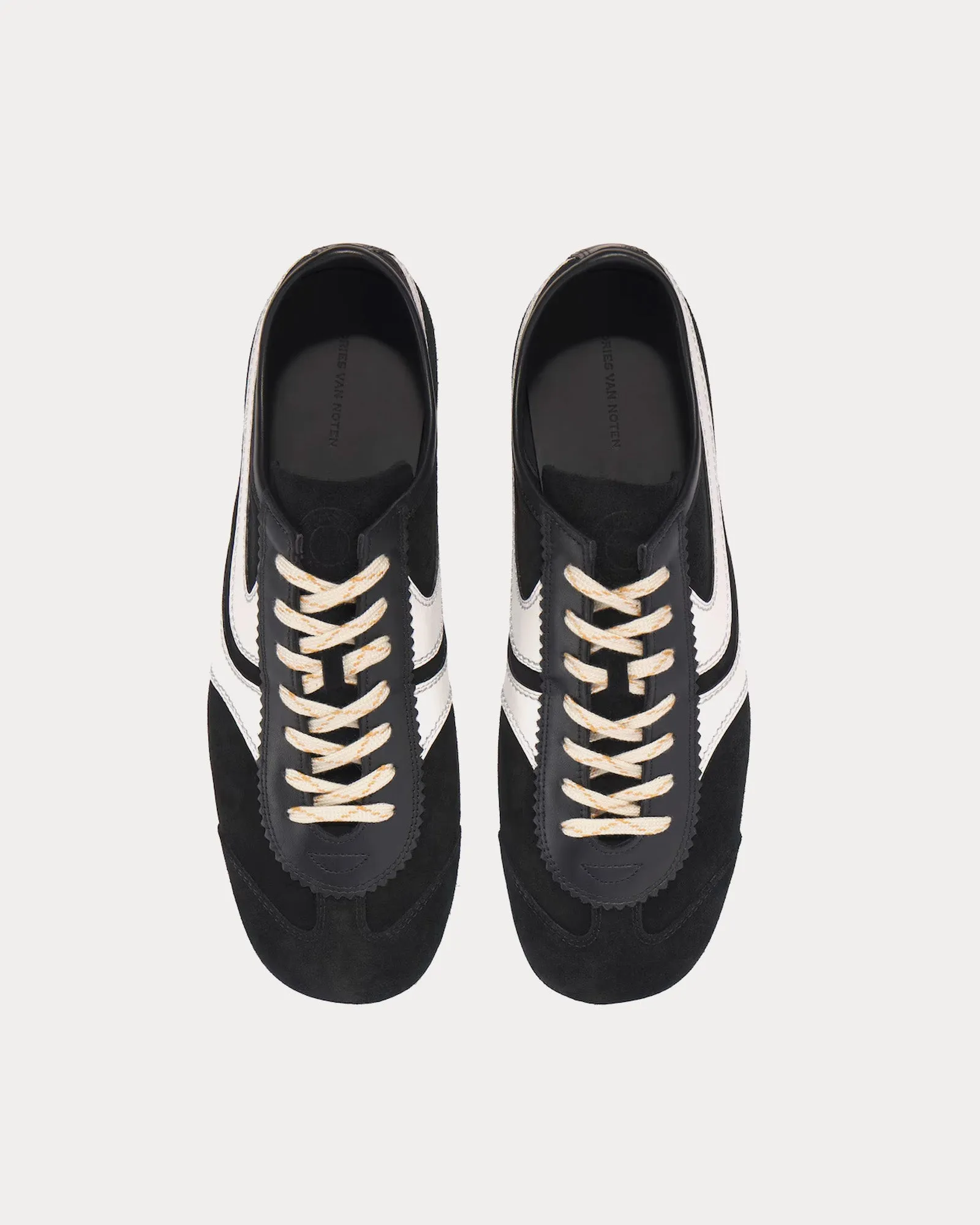 Dustin Suede Leather Black Low Top Sneakers