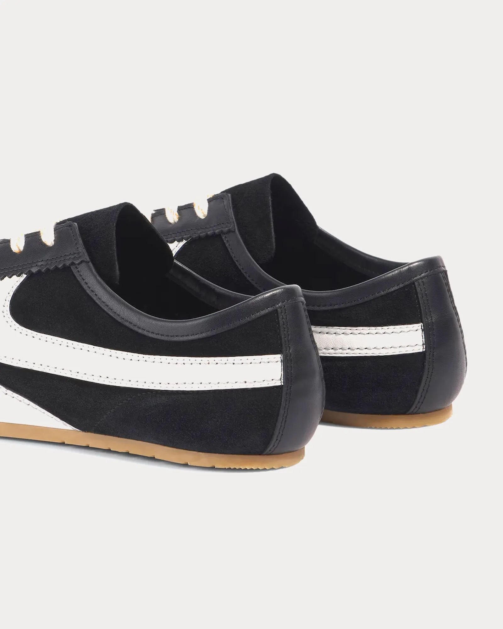 Dustin Suede Leather Black Low Top Sneakers