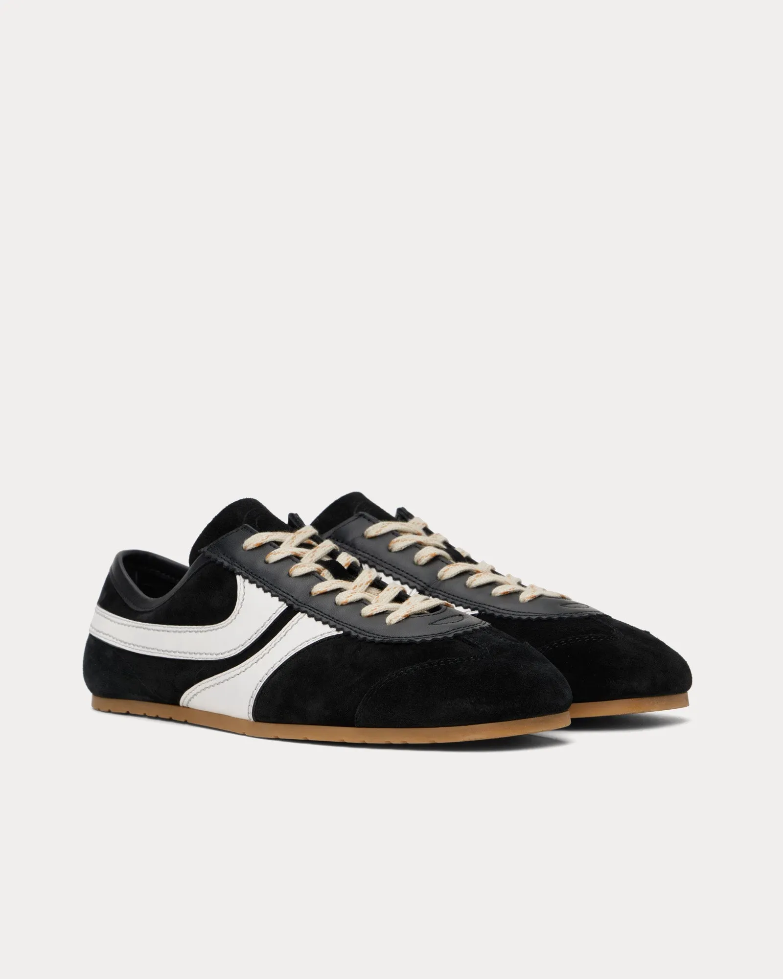 Dustin Suede Leather Black Low Top Sneakers