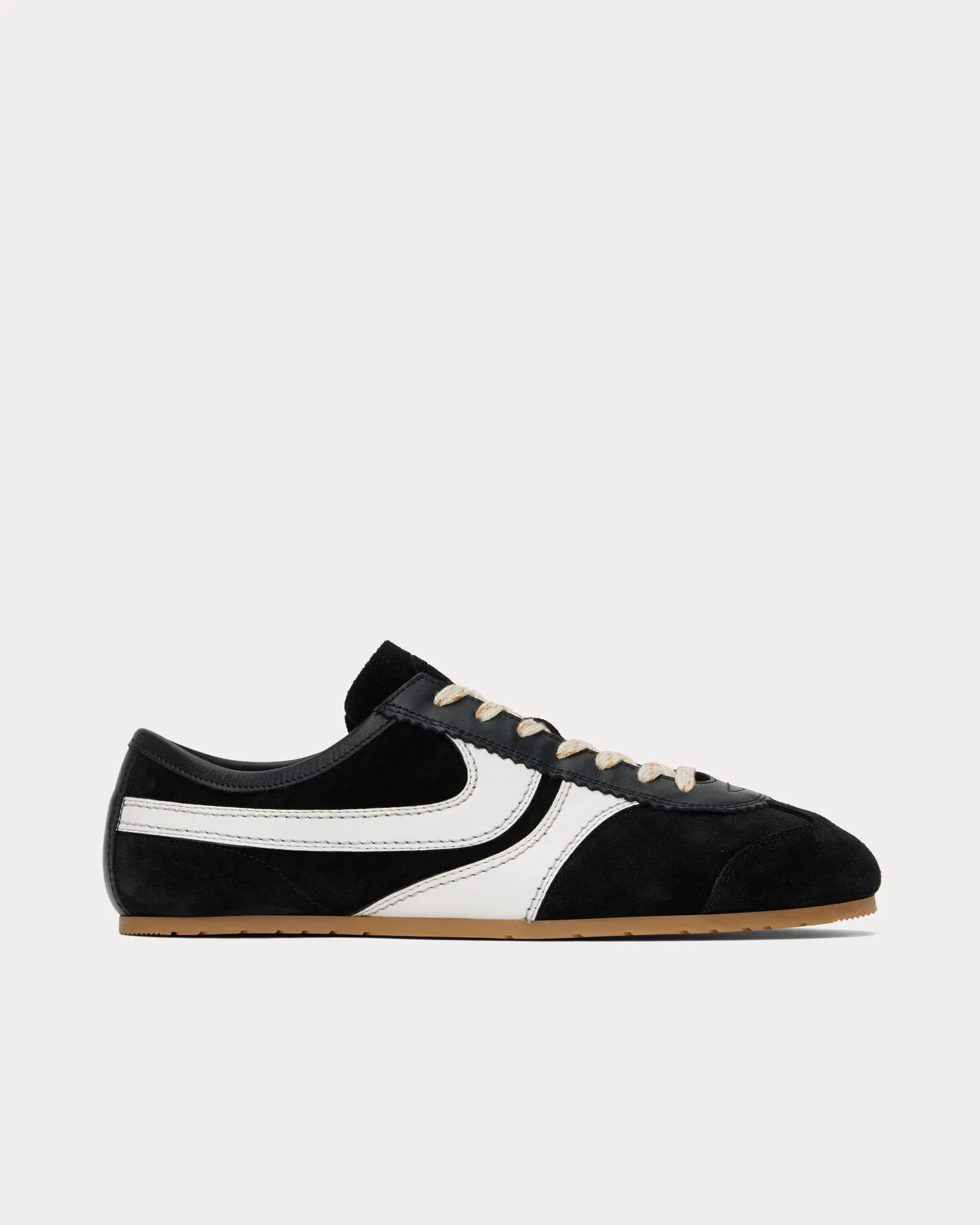 Dustin Suede Leather Black Low Top Sneakers