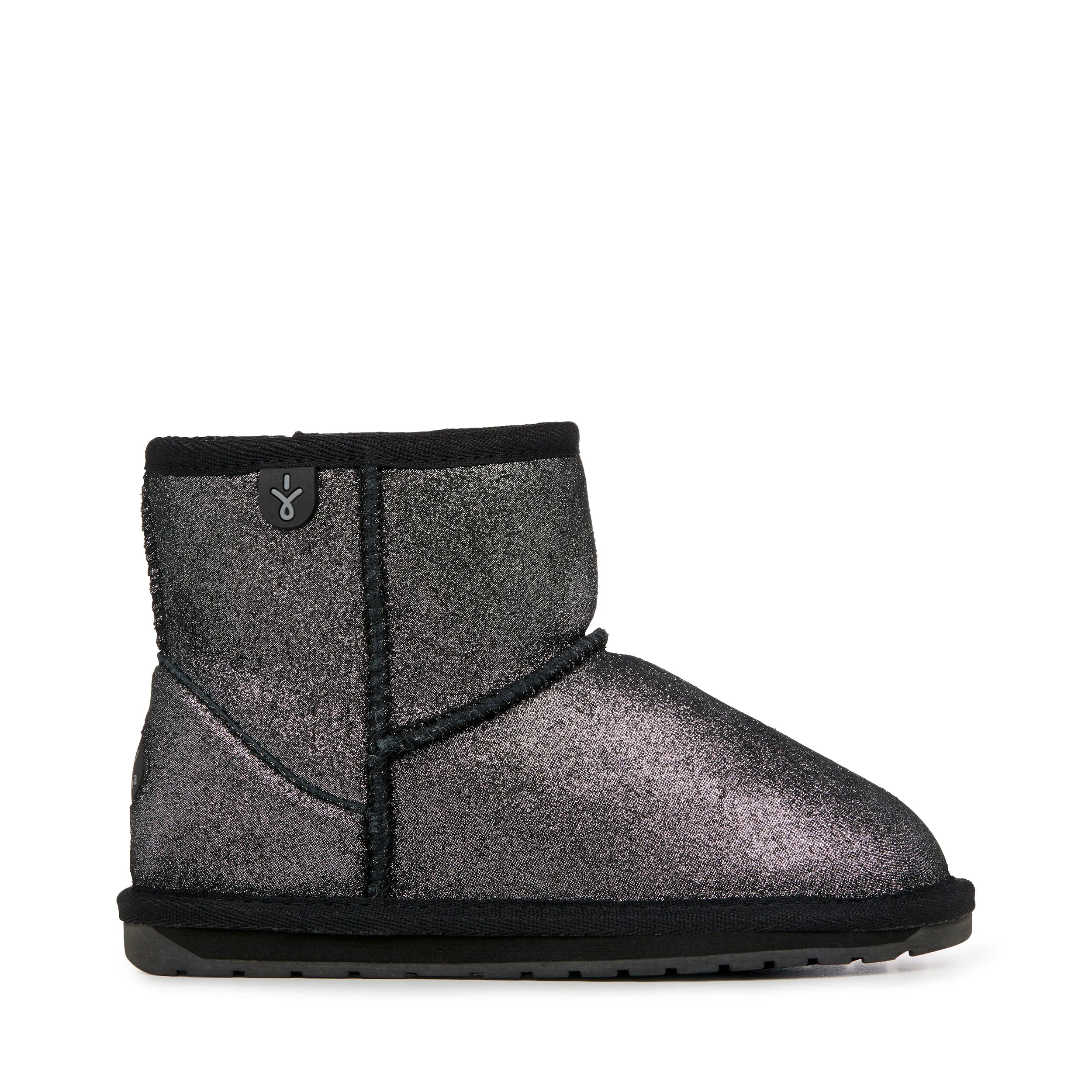 EMU Australia - Kids Wallaby Mini Booties, Metallic Black