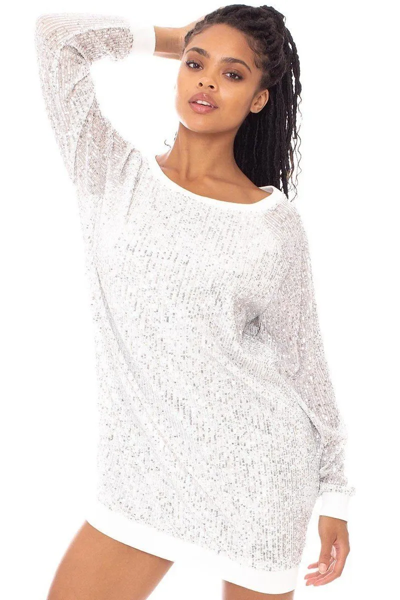 Everyday Glam Boxy Sequin Mini Dress
