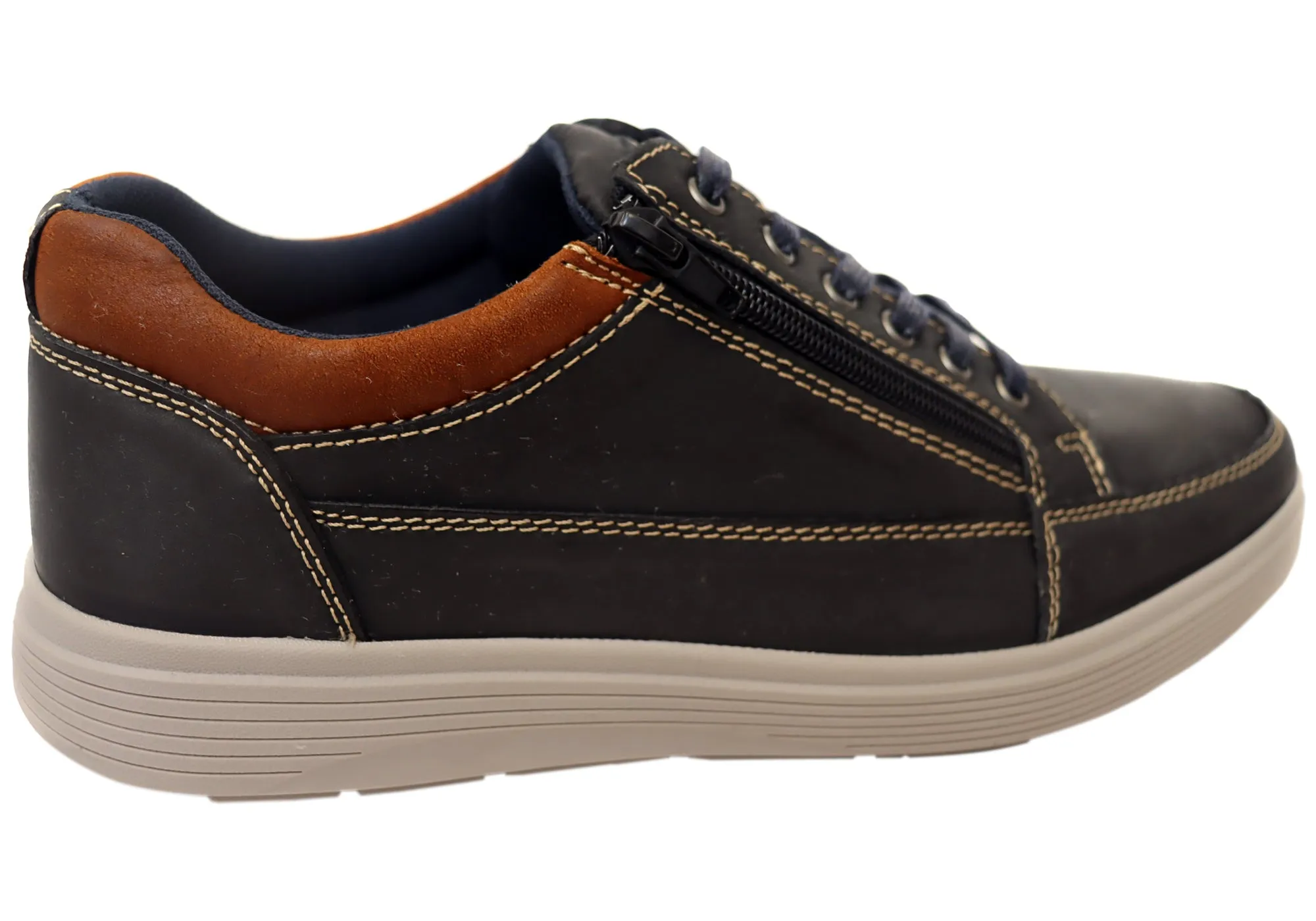 Explorer Rico Mens Comfortable Leather Lace Up Casual Shoes