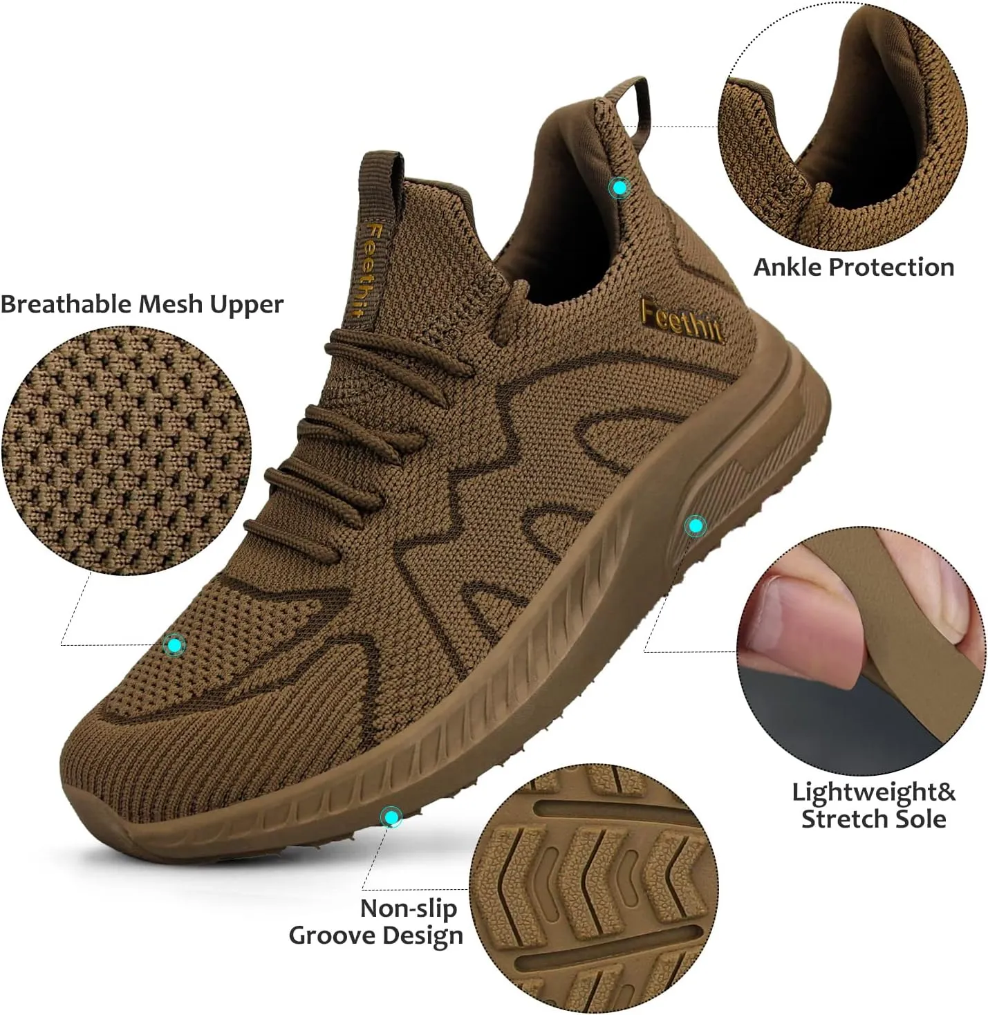 Feethit Women's Running Shoes Lightweight Breathable Walking Sneakers Non-Slip Tennis Gym Workout Athletic Shoes