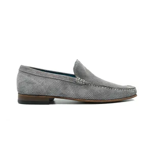 Giovacchini Diego in Metal Suede Slip-on Moccasins