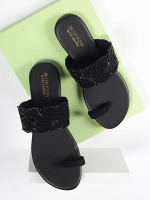 Hazel Black Flats
