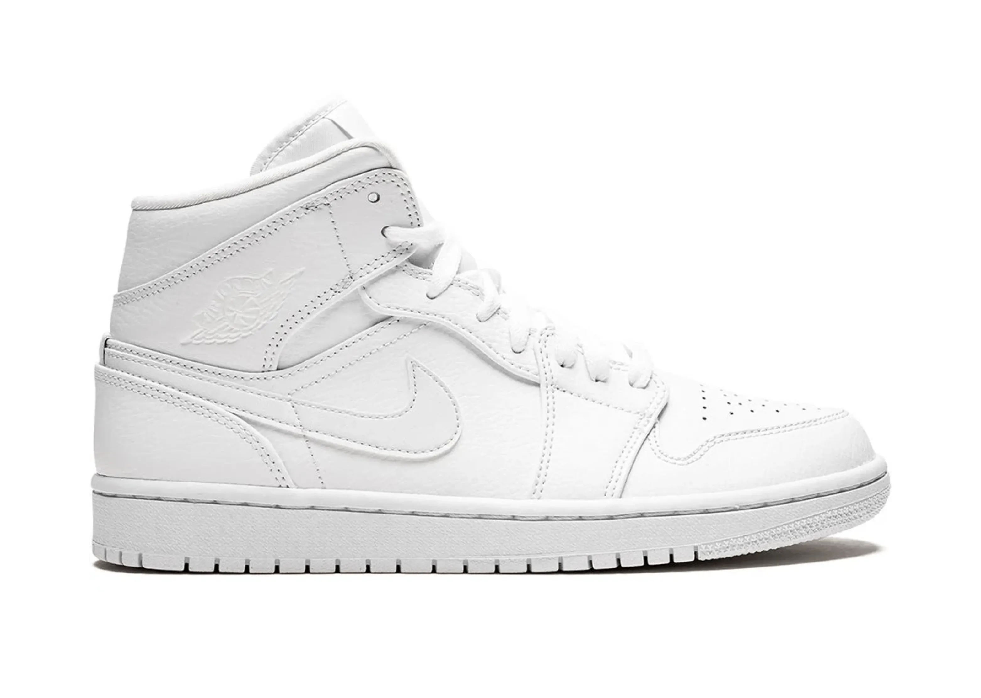 Jordan 1 Mid Triple White