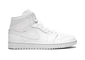 Jordan 1 Mid Triple White