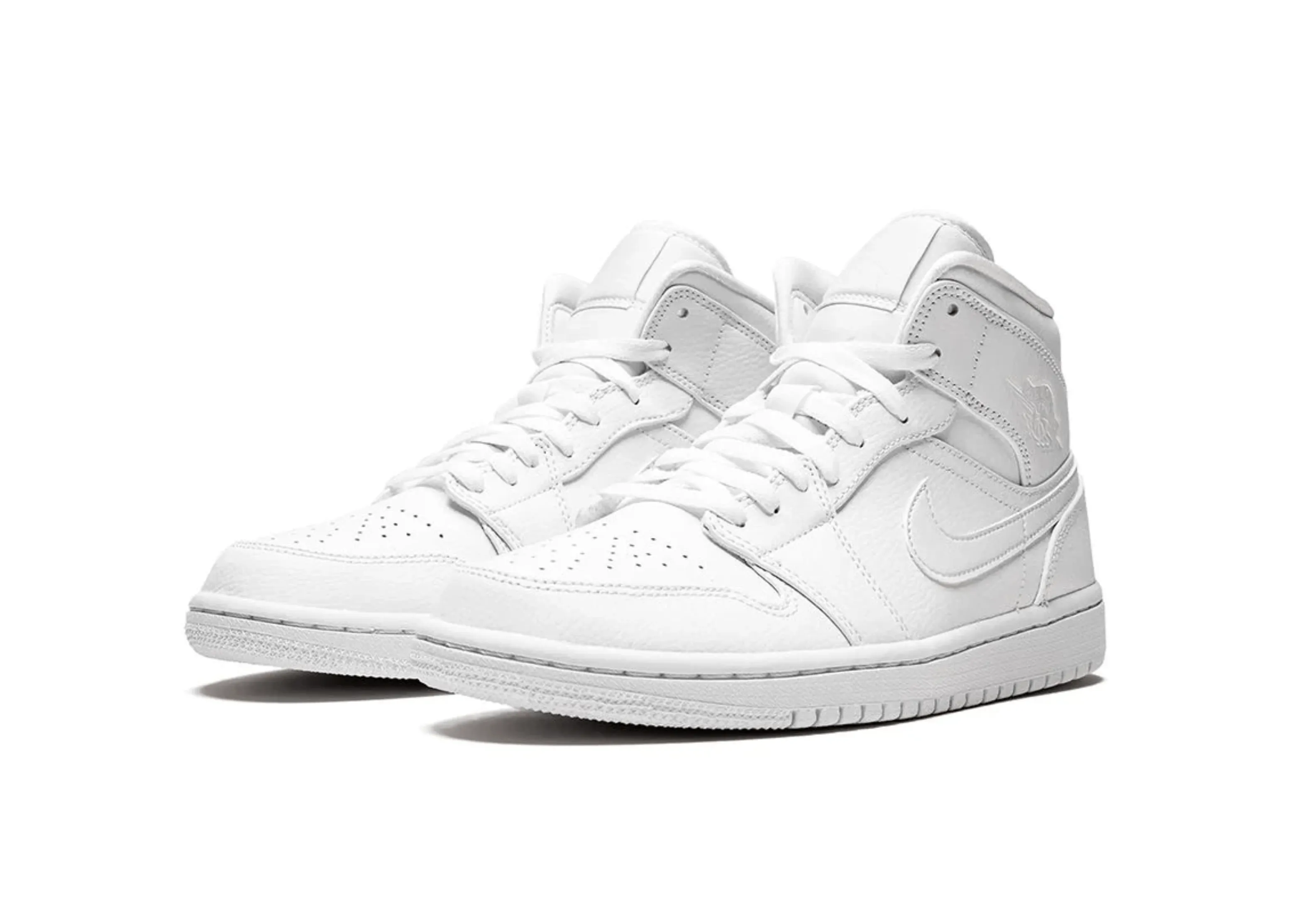 Jordan 1 Mid Triple White