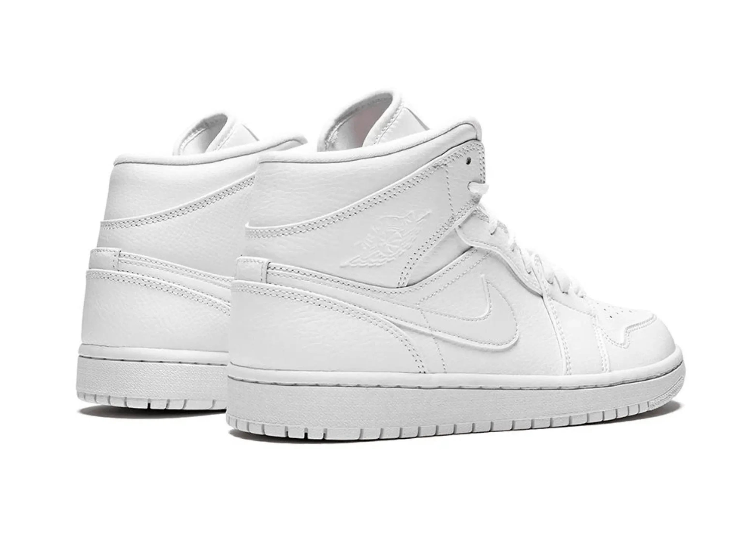 Jordan 1 Mid Triple White