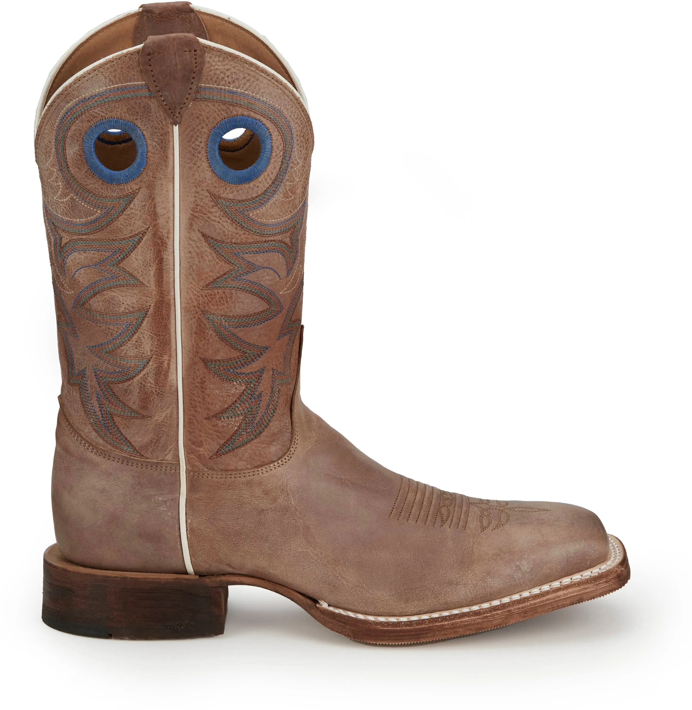 Justin Men's Bent Rail Caddo Tan Square Toe Western Boots BR744