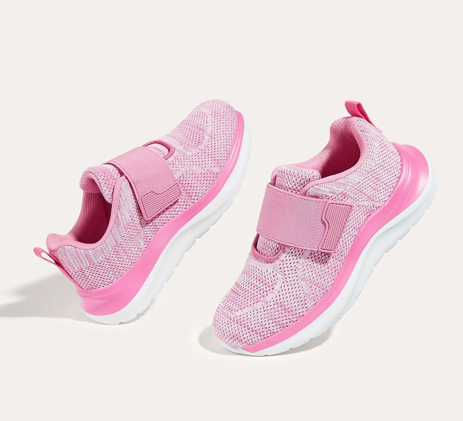 LUCKY STEP Boys Girls Tennis Shoes Kids Unisex Walking Running School Athletic Hook and Loops Strap Breathable for Toddler/Little Kid/Big Kid