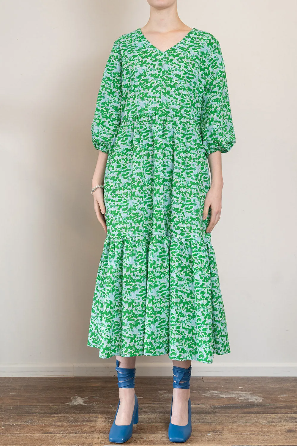 Lulu Dress - Green Floral