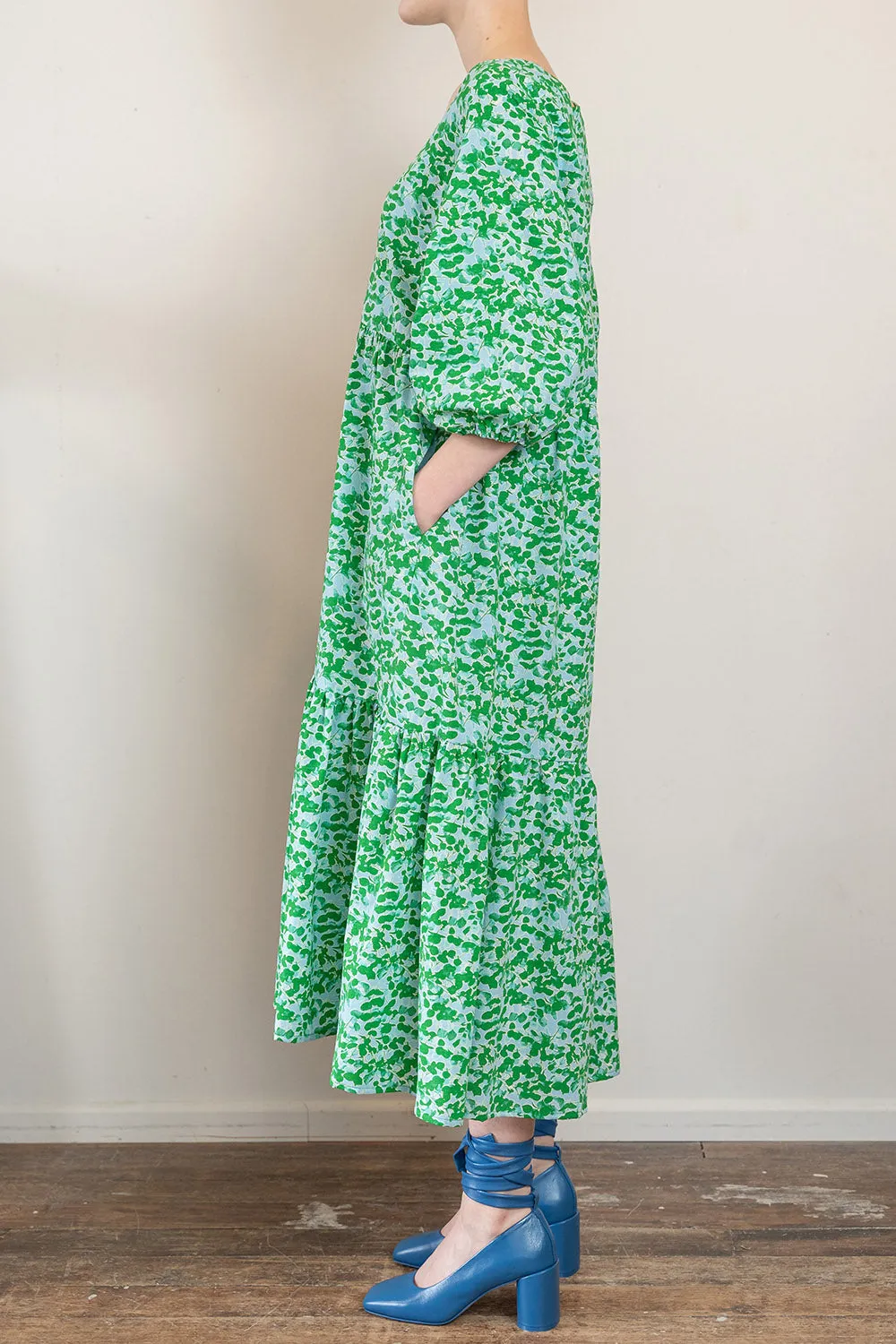 Lulu Dress - Green Floral