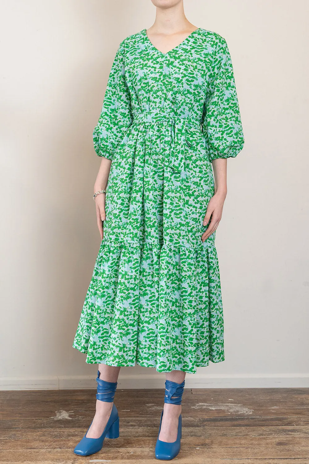 Lulu Dress - Green Floral
